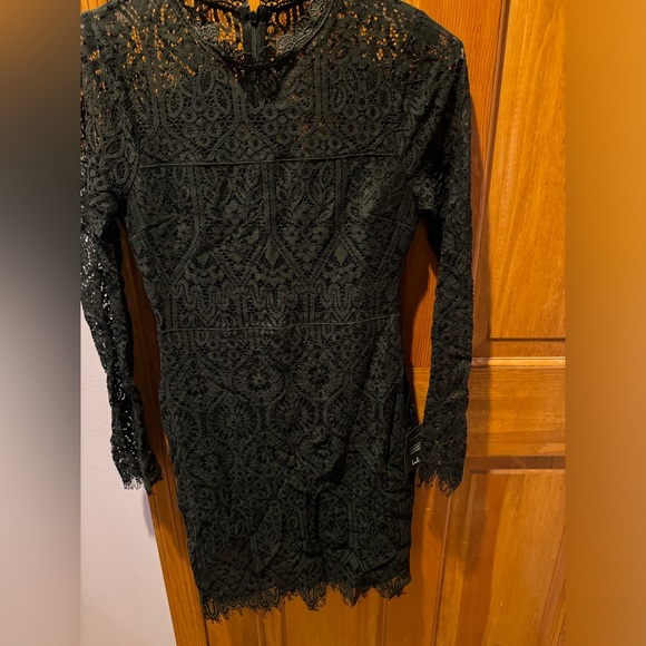 NWT Lulu’s Appetite for Seduction Black Lace Long Sleeve Dress - Picture 4 of 4